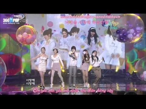 [Vietsub+Kara] F(x) & SNSD - Kissing You @KBS Music Bank (01.01.10)