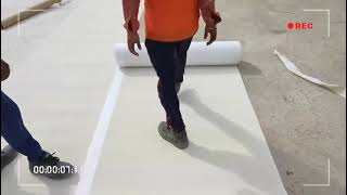 HDPE Membrane Laying procedure #waterproofing #civilengineering #construction Part 2
