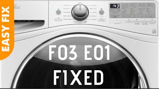 ✨ Whirlpool Front Load Washer  F03 E01 ERROR - Easy DIY FIX ✨