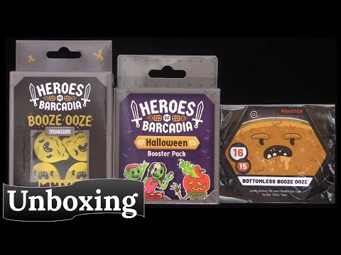 Heroes of Barcadia: Halloween Booster Pack & Booze Ooze Invasion - Unboxing