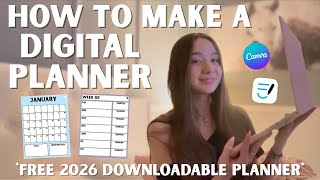 how to create your own digital planer || free 2026 downloadable planner for ipad WITH HYPERLINKS
