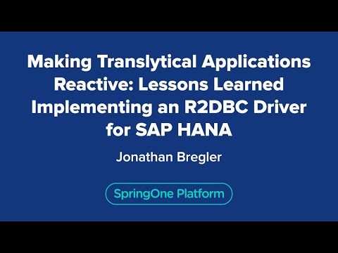 Making Translytical Applications Reactive: Lessons Learned Implementing an R2DBC Driver for SAP HANA