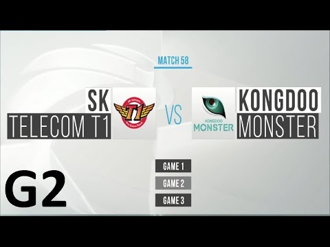 SKT vs KDM Game 2 Highlights - 2017 LCK SPRING SPLIT