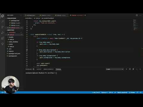 Creating TODO app with CRUD api and mongoose database (LIVE 🛑) Day - 02