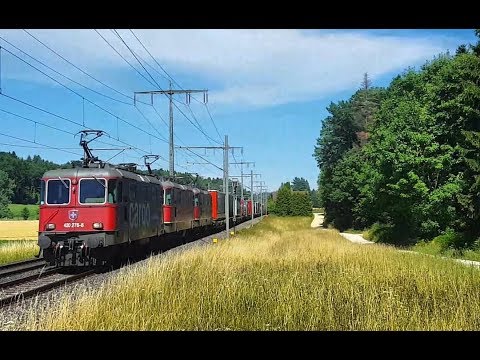 Bahnverkehr in Lyssach und Hindelbank / Trafic ferroviaire à Lyssach et Hindelbank (6.7.2017)