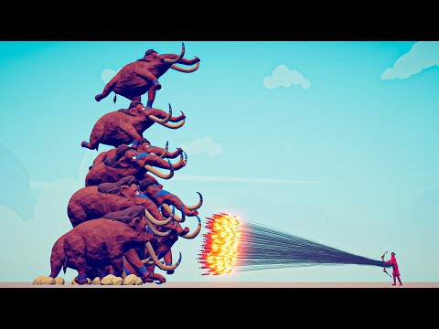 PILLAR MAMMOTH vs EVERY GOD - Totally Accurate Battle Simulator TABS