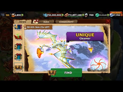 Titan Gleamer Dragon Level 100+ "Unique" || Dragons:Rise of Berk Ep2