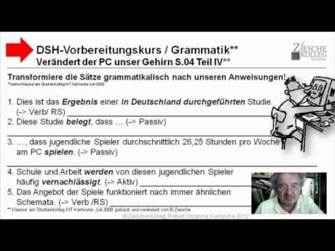 DSH Grammatik Verändert der PC unser Gehirn S.04 Teil IV