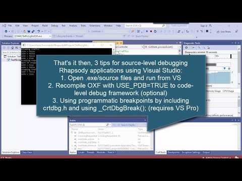 Rational Rhapsody Tip #76 - Using Visual Studio source-code debugger with Rhapsody (Advanced)