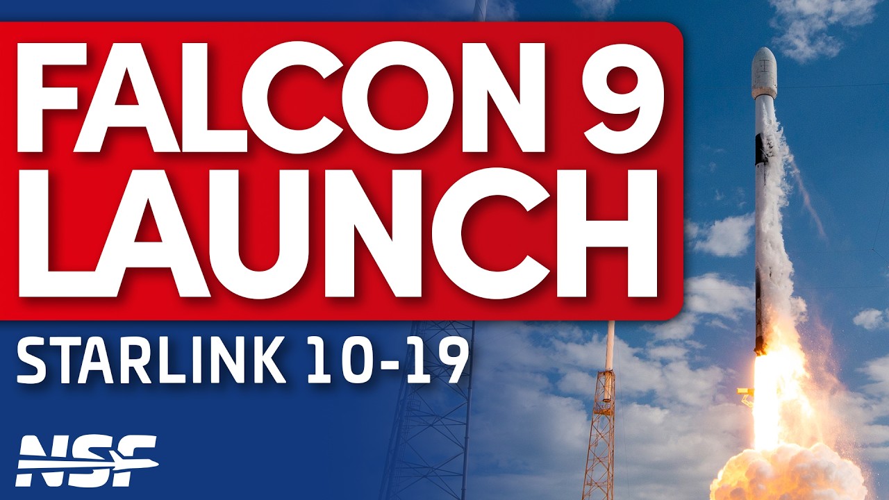 SpaceX Launches Falcon 9 with  Starlink 10-19