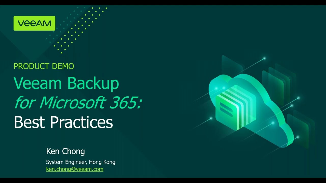 Veeam Backup for Microsoft 365 — Best Practices video