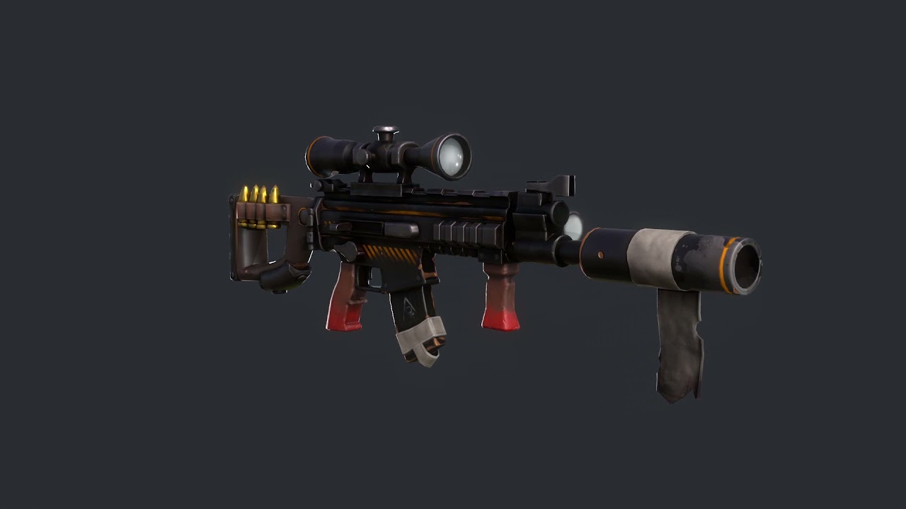 Stylized FN SCARL 3D Model