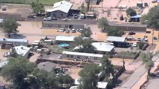 preview picture of video 'RAW CHOPPER 4 VIDEO: Bernalillo flooded after levee breaks'