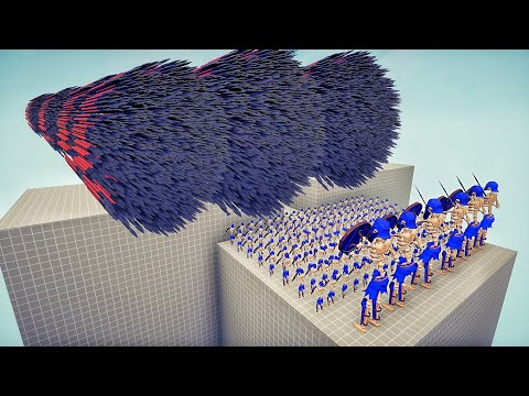 100x SEKELETON + 5x GIANT vs EVERY GOD - Totally Accurate Battle Simulator TABS