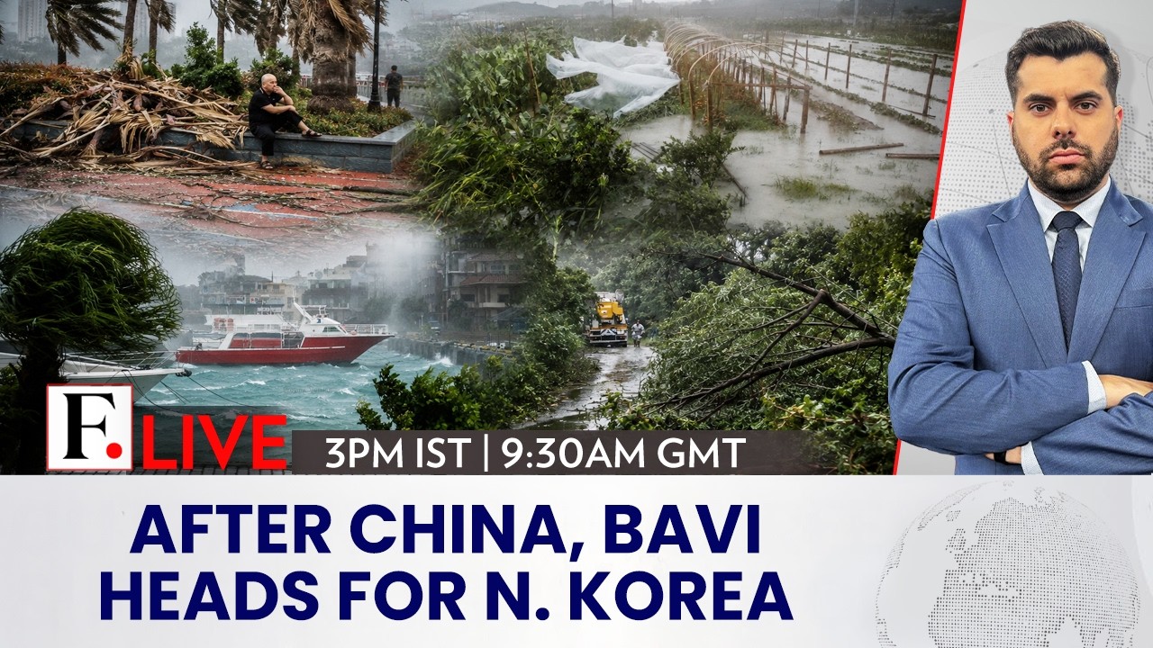 LIVE: Typhoon Bavi Floods China, Grounds Flights and Heads for North Korea | Firstpost