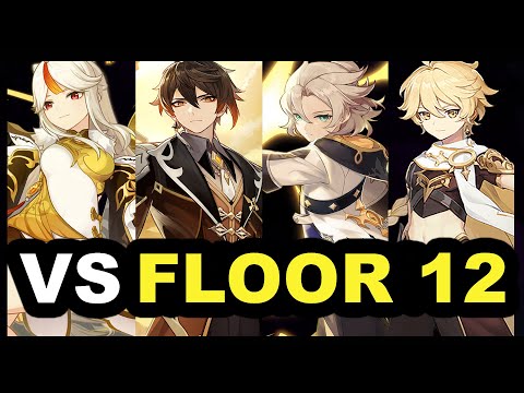 Full Level 90 Geo Party Against The New Spiral Abyss Floor 12 - Genshin Impact