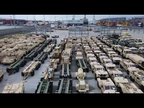 Polish port of Gdynia. Military equipment to protect the eastern flank of the Alliance.