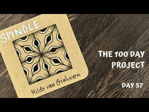 Day 57 of 100 Days of Tangling - Spindle
