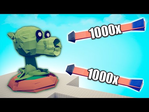 GIANT PEA SHOOTER vs 1000x OVERPOWERED UNITS - TABS | Totally Accurate Battle Simulator 2024