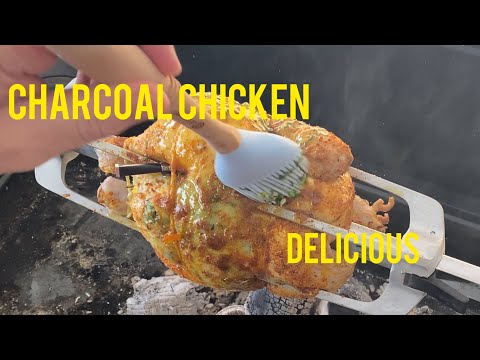 Rotisserie Charcoal Chicken on the Everdure Hub II (Keto Friendly)