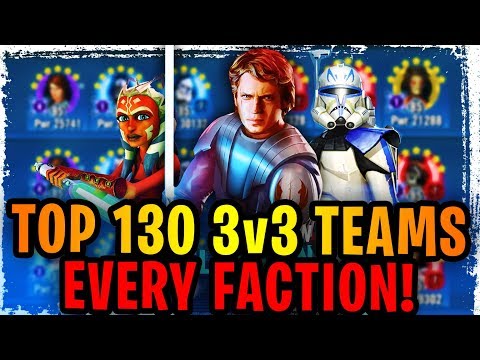 TOP 130 TEAMS FOR 3v3 GRAND ARENA! TEAMS FROM EVERY FACTION + COUNTERS