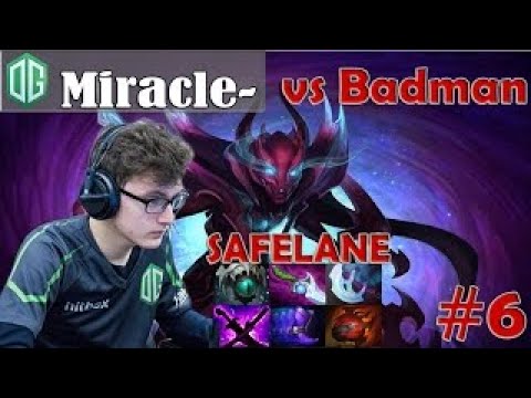 Miracle- (Spectre) vs Badman (Faceless Void) - Safelane Pro Gaeplay | Dota 2 MMR #6