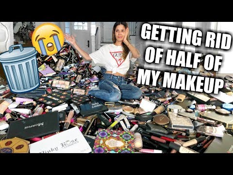 GETTING RID OF HALF OF MY MAKEUP COLLECTION | BIGGEST DECLUTTER EVER! Video