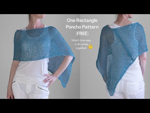 FREE One Rectangle Poncho Pattern : Where to Sew the Seam