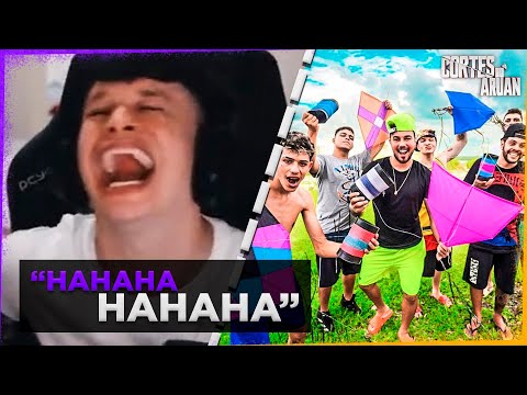 ARUAN REAGE A CAMPEONATO DE PIPA 🪁 - QUEM CORTAR MAIS GANHA !! 😂 (LEO DA HORNET) - Cortes do Aruan