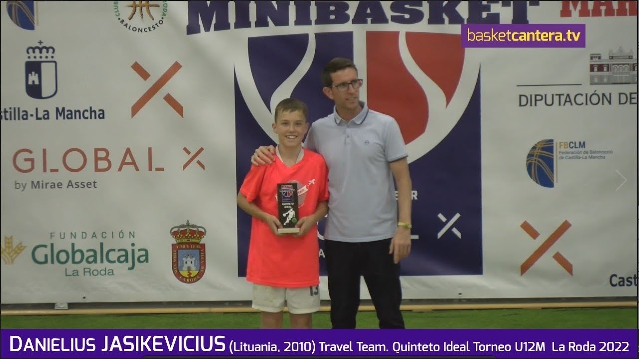 DANIELIUS JASIKEVICIUS (Lituania, 2010) Travel Team. Quinteto Ideal Torneo U12M  La Roda 2022