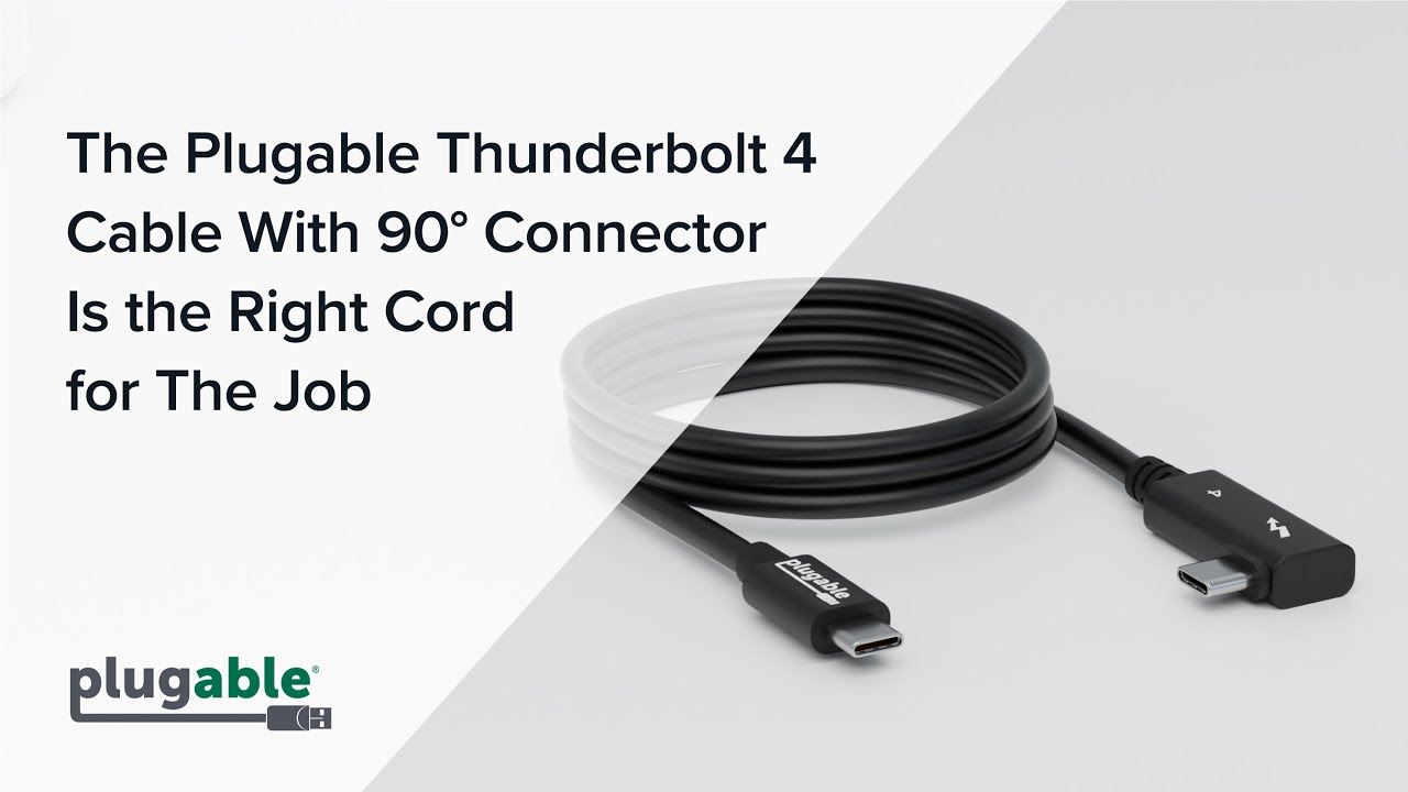 The Plugable Thunderbolt 4 Cable With 90&deg; Connector Is the Right Cord for The Job