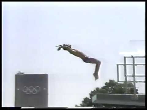 Olympics - 1984 - L A Games - Diving - Men's 10m Platform - Dive 6 - CHN Li Kongzheng