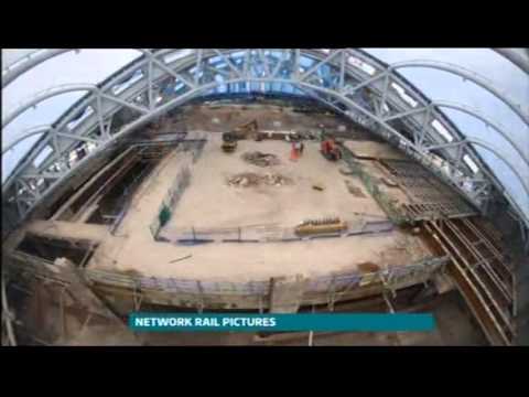 Birmingham: Daylight reaches New Street station concourse (Dec 2014)