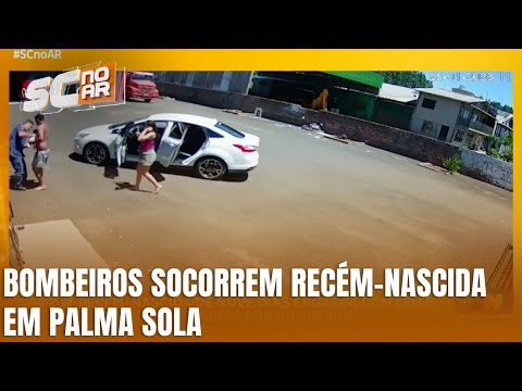 Bombeiros atendem recém-nascida após engasgo em Palma Sola