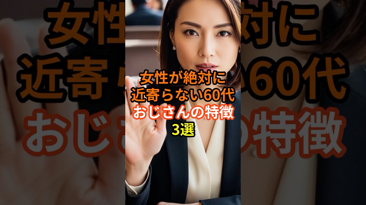 女性が絶対に近寄らない60代おじさんの特徴3選｜中年恋愛｜熟年恋愛【高齢者恋愛】#50代 #60代 #恋愛
