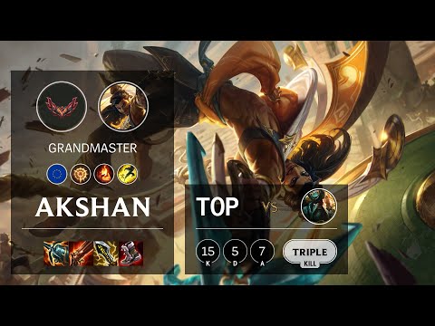 Akshan Top vs Gangplank - EUW Grandmaster Patch 12.2