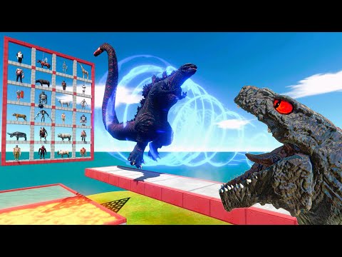 Zilla Blows Target Into Lava and water Pool - Animal Revolt Battle Simulator
