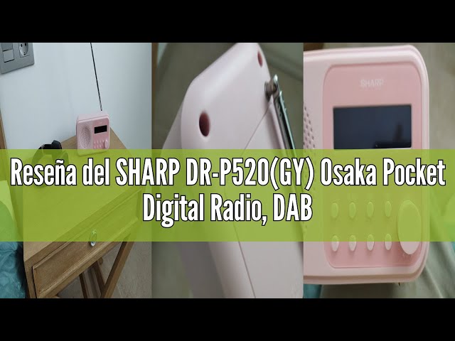 Vídeo relacionado con SHARP DR-P520(GY) Osaka Pocket Digital Radio, Dab+, Dab and FM with RDS, BT 5.3, 2" Color Display, USB-C Power or Built-in Lithium Battery, Built-in Speaker, Mini Jack, Key Lock