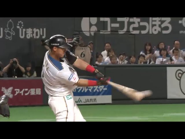 【6回裏】4番・中田が強烈な同点タイムリー!! ファイターズ同点に追いつく!! 2015/5/4 F-E