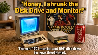 Honey I shrunk my C64 monitor and Disk Drive!  Mini 1701 monitor and 1541 disk drive for thec64 mini