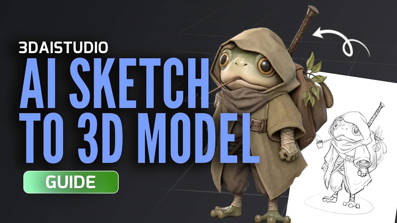 How to Turn a Sketch into a 3D Model with AI (2-Minute Workflow)
