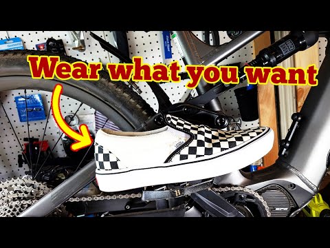 Can you ride MTB flat pedals with any shoes?