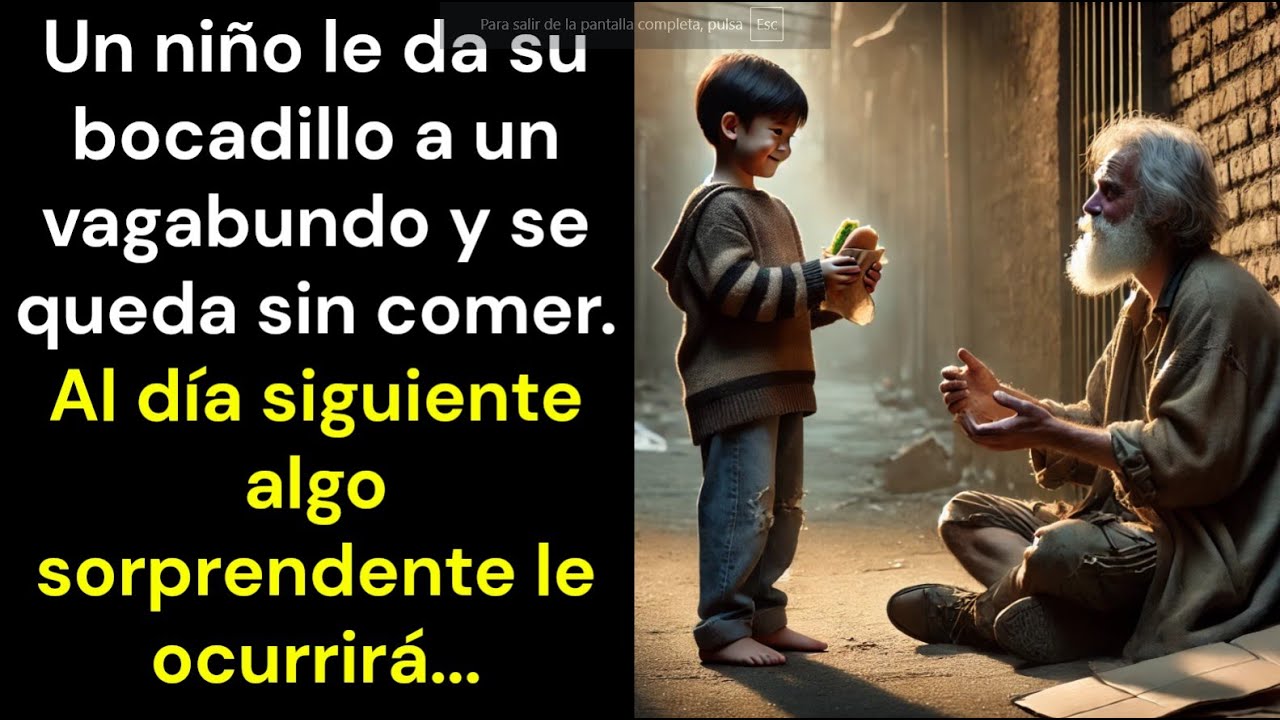 Niño le da su bocadillo a un vagabundo. No creerás lo que pasará después...