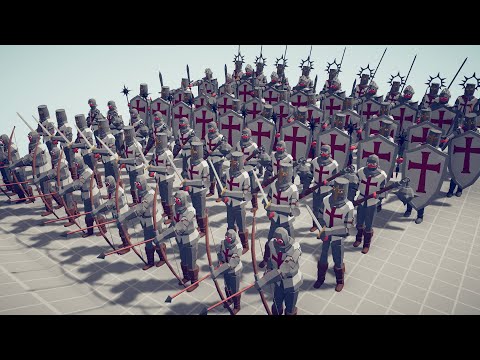 CRUSADER SOLDIERS vs CHINA SOLDIERS | Totally Accurate Battle Simulator - TABS