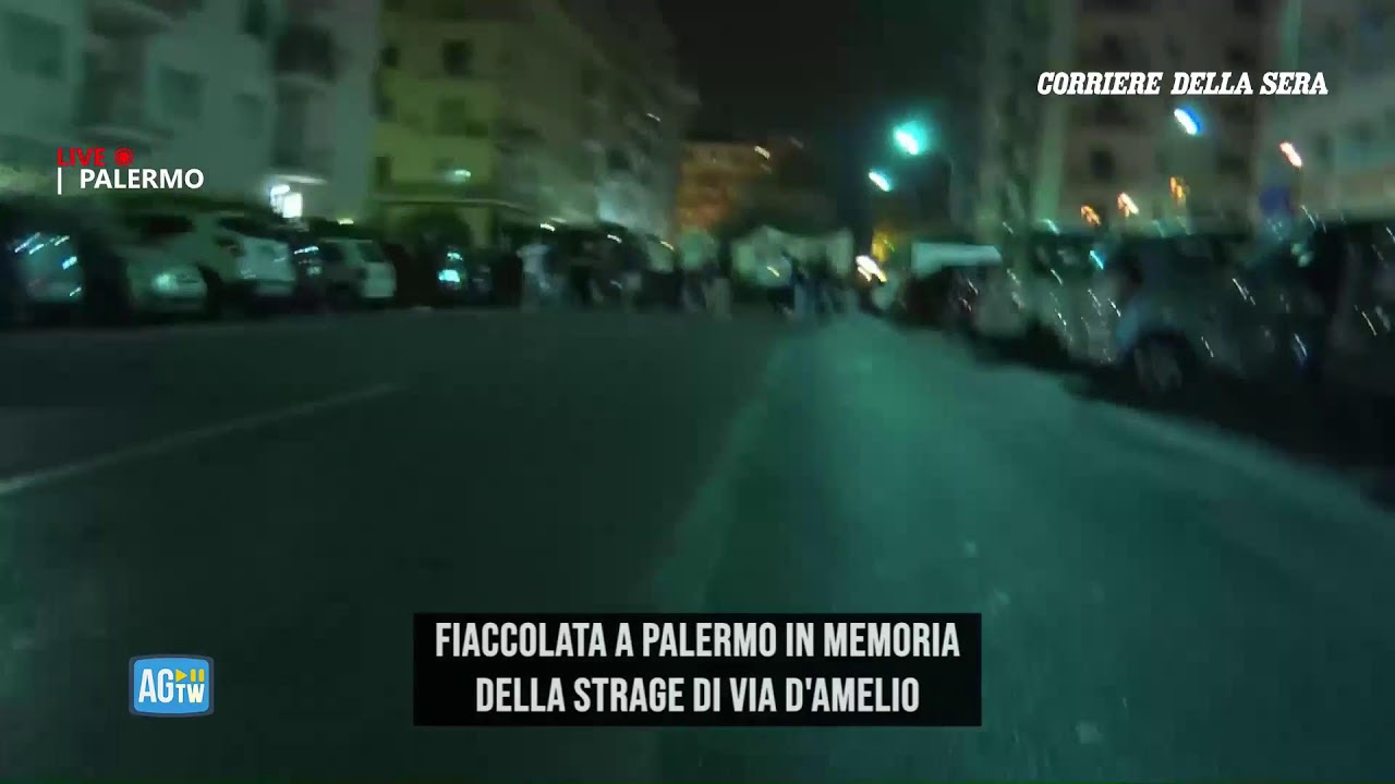Palermo, fiaccolata verso via D'Amelio