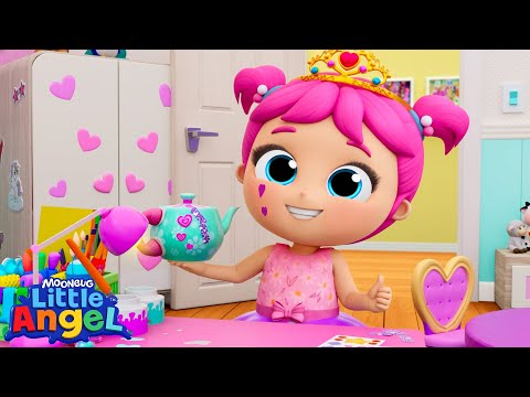 Princess Recycle Tea Party | Little Angel And Friends Kid Songs