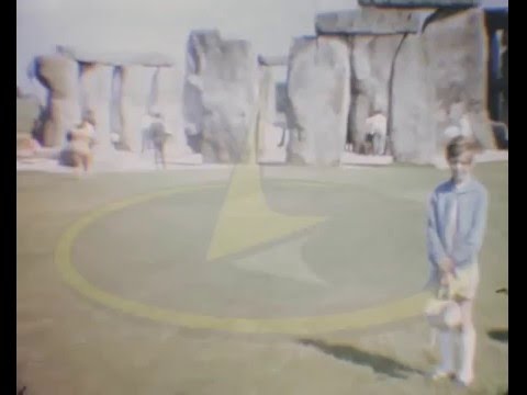 Stonehenge, Wiltshire, UK, 1960s, short home movie of family visiting this ancient burial site.