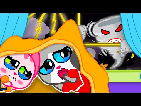 What To Do In A Lightning Storm?? - Catty And Tommy Learn Safety Tips for Kids | Cartoon For Todders