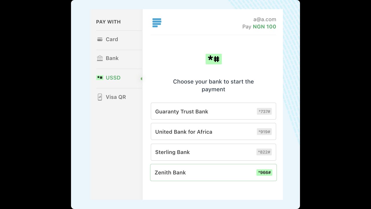 Have you tried Paystack's USSD payment?