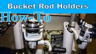 Custom Ice Fishing Bucket - How to Make Rod Holders - Bad Poncho Outdoors